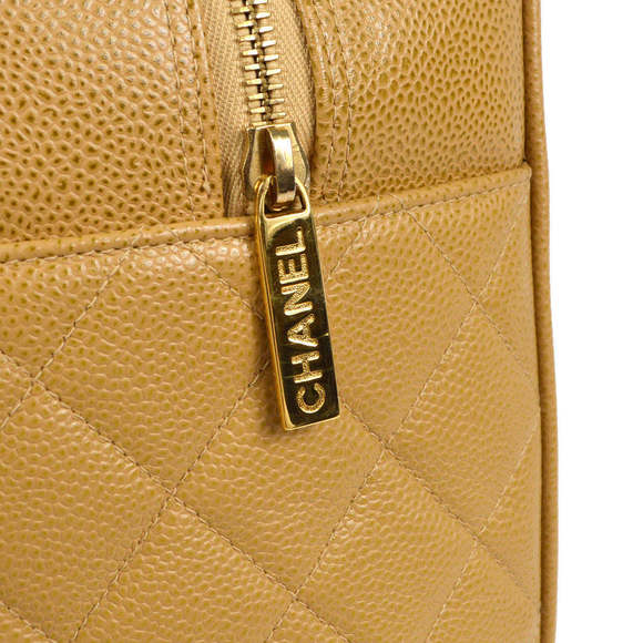 CHANEL 2003-2004 Bowling Bag 37 Beige Caviar 69694 - Picture 6 of 10